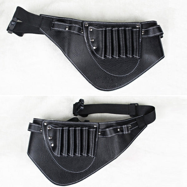 Hairdresser Hair Clipper Comb PU Leather Waist Bag Barber Shop Hair Tools