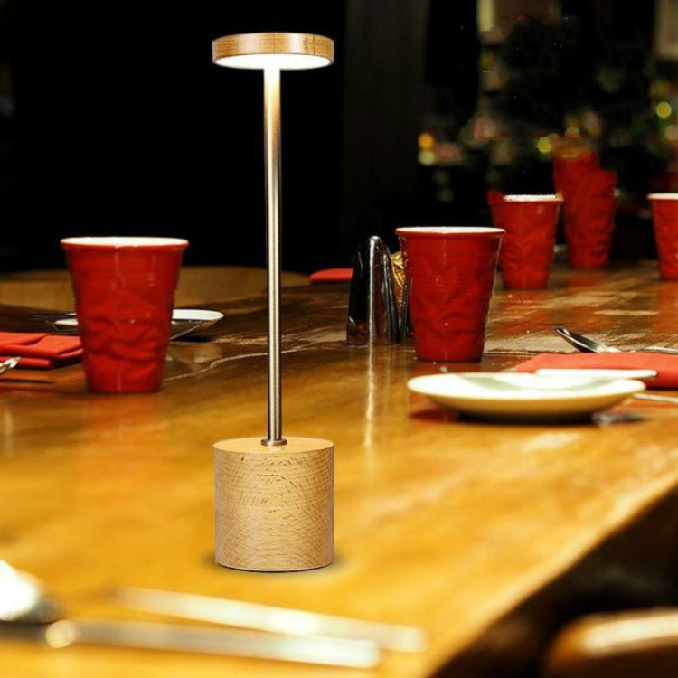 Creative USB Rechargeable Solid Wood Hotel Desk Light LED Children Student Dormitory Eye Protection Reading Learning Lamp