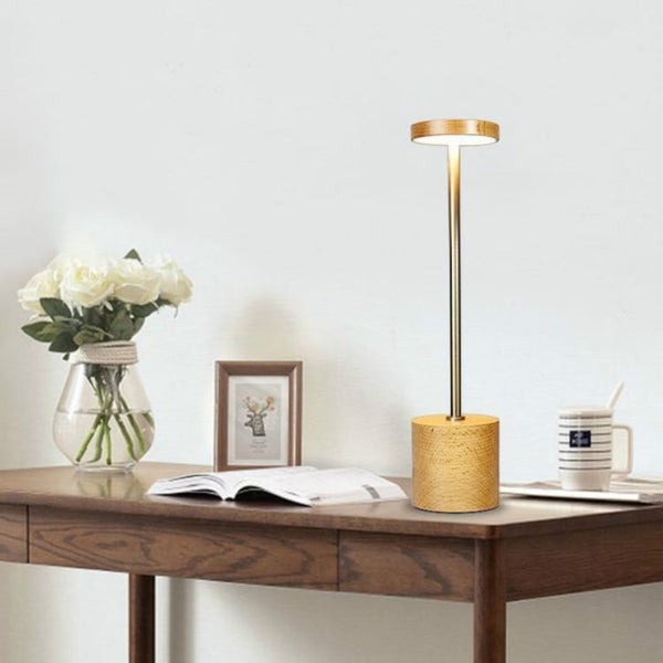 Creative USB Rechargeable Solid Wood Hotel Desk Light LED Children Student Dormitory Eye Protection Reading Learning Lamp