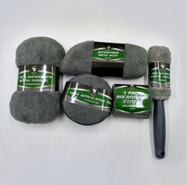 9 In 1 Car Wash Cleaning Kit Car Wash Supplies Car Wash Tools, Gray