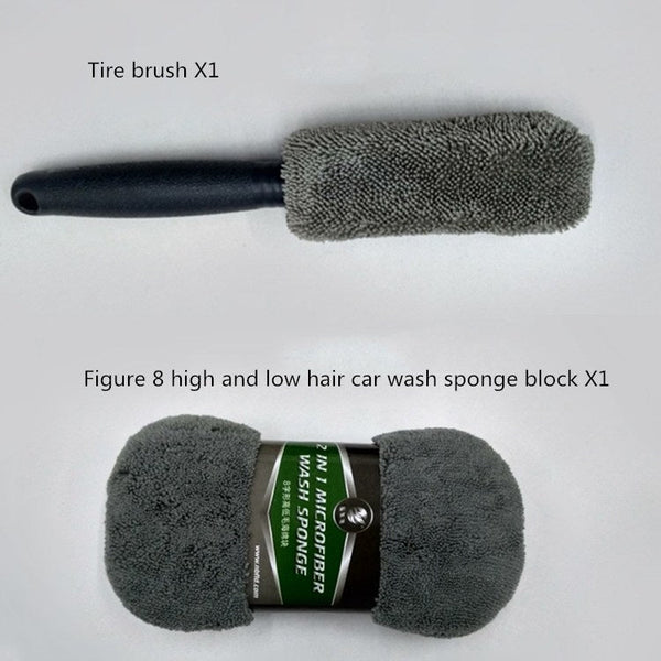 9 In 1 Car Wash Cleaning Kit Car Wash Supplies Car Wash Tools, Gray