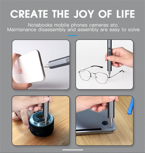 51 In 1 Rechargeable Mini Electric Screwdriver Set With 3LED Lighting, 51 In 1 Blue, 51 In 1 Red, 51 In 1 Gray