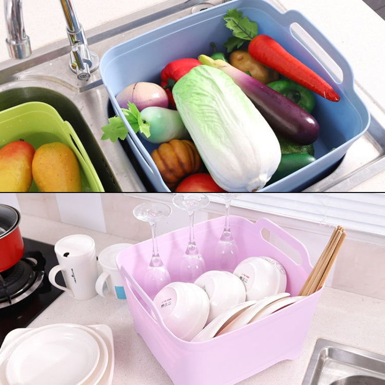 2 PCS Multifunctional Mobile Sink Kitchen Plastic Vegetable Washing Basket Fruit And Vegetable Storage Drain Basket