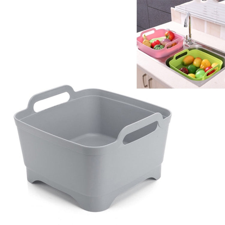 2 PCS Multifunctional Mobile Sink Kitchen Plastic Vegetable Washing Basket Fruit And Vegetable Storage Drain Basket