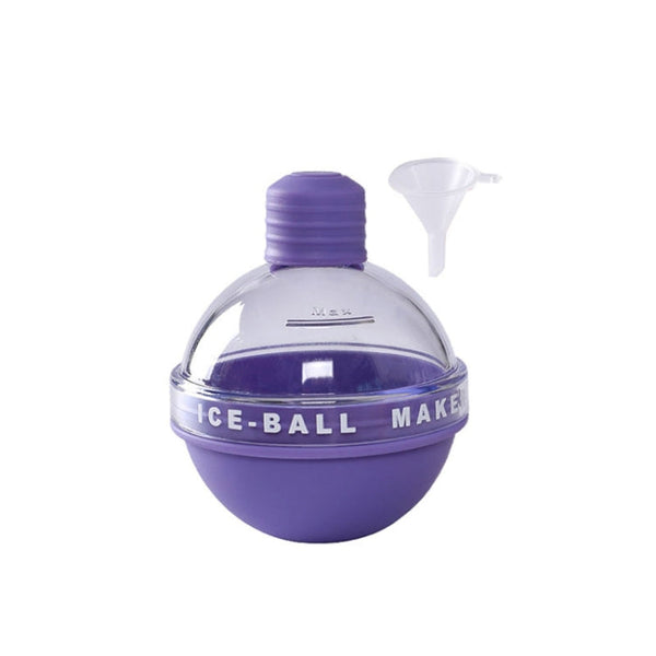 2PCS Home Whiskey Bulb Ice Ball Ice Cube Silicone Mold With Funnel, With Funnel+Sky Blue, With Funnel+Lavender Purple, With Funnel+Cherry Blossom Pink, With Funnel+Banana Yellow