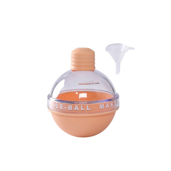 2PCS Home Whiskey Bulb Ice Ball Ice Cube Silicone Mold With Funnel, With Funnel+Sky Blue, With Funnel+Lavender Purple, With Funnel+Cherry Blossom Pink, With Funnel+Banana Yellow