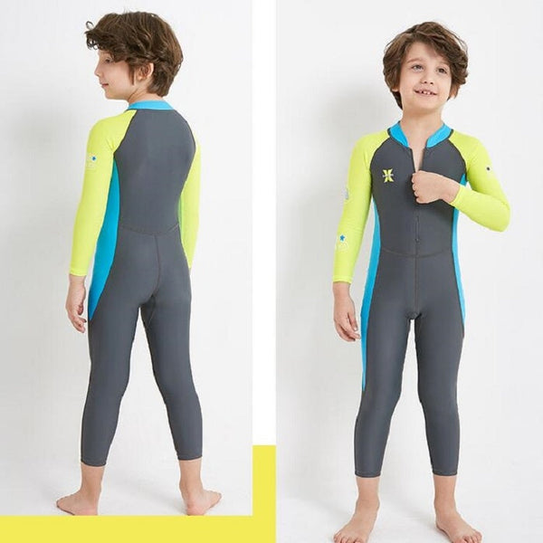 DIVE&SAIL Children Diving Suit Outdoor Long-sleeved One-piece Swimsuit Sunscreen Swimwear
