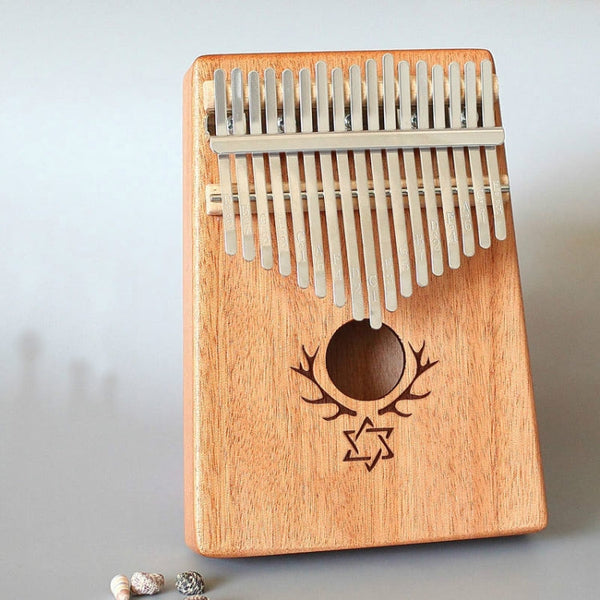 17-tone Kalimba Portable Thumb Piano, Mahogany-Classic Deer, Bamboo-Classic Deer, Mahogany-Sun God, Mahogany-Six-Pointed Star, Mahogany-Blue (Classic Deer), Spruce-Classic Deer, White-Classic Deer, Acacia-Classic Deer, Sapele-Classic Deer              ...