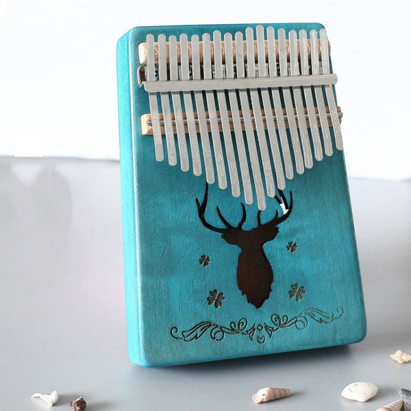 17-tone Kalimba Portable Thumb Piano, Mahogany-Classic Deer, Bamboo-Classic Deer, Mahogany-Sun God, Mahogany-Six-Pointed Star, Mahogany-Blue (Classic Deer), Spruce-Classic Deer, White-Classic Deer, Acacia-Classic Deer, Sapele-Classic Deer              ...
