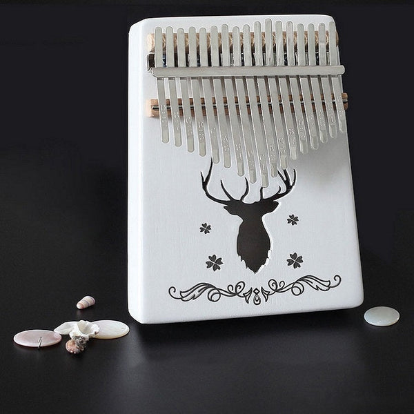 17-tone Kalimba Portable Thumb Piano, Mahogany-Classic Deer, Bamboo-Classic Deer, Mahogany-Sun God, Mahogany-Six-Pointed Star, Mahogany-Blue (Classic Deer), Spruce-Classic Deer, White-Classic Deer, Acacia-Classic Deer, Sapele-Classic Deer              ...