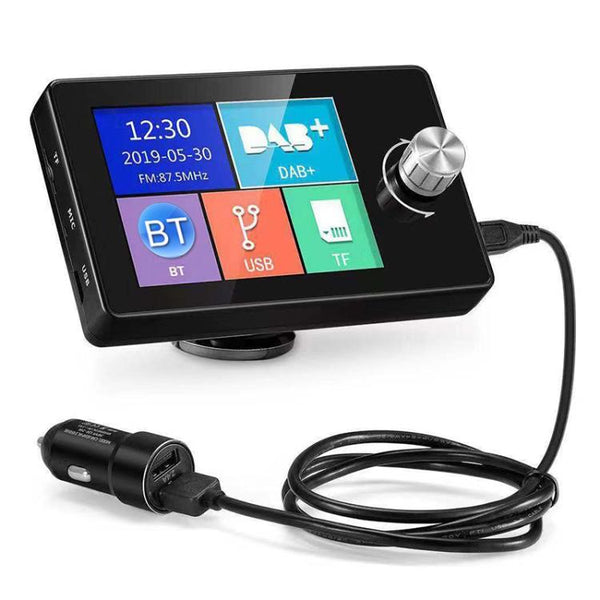 2.8 inch Car DAB+Digital Broadcasting Colorful Screen Receiver FM Forwarding AUX Output