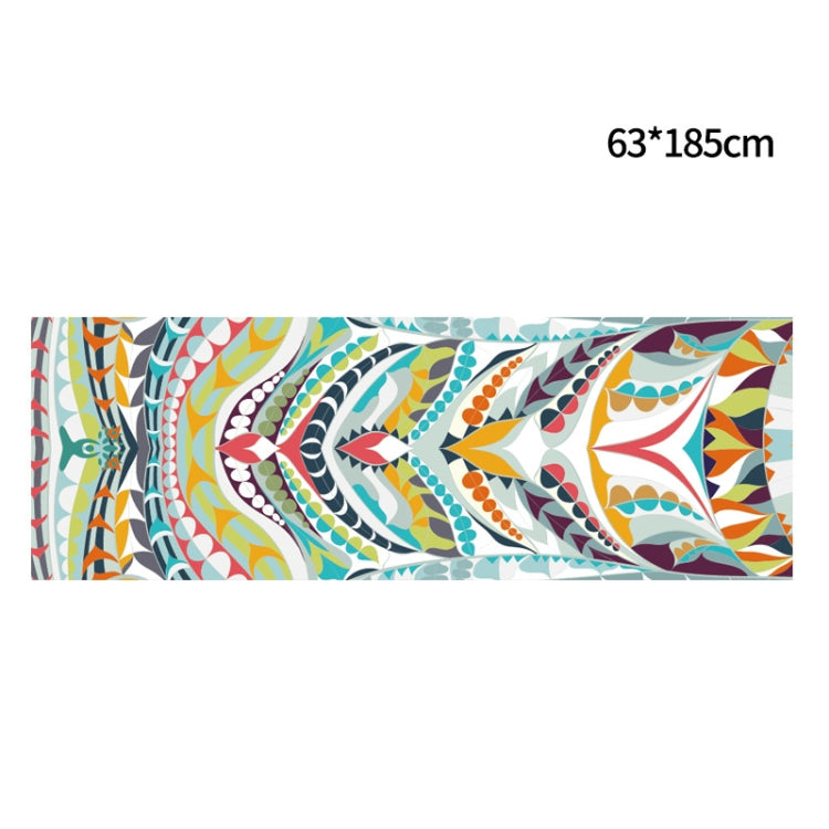 Portable Printed Non-slip Environmental Protection Yoga Mat Drape, Size: 185 x 63cm, Practitioner, Tibetan Green Lotus, Huilongqing, Mandolin, Green Lucky Elephant, Red Heart Lotus, Saint Golden Wolf, Sacred Heart Lotus, Century Lotus, Powder Bit Line ...