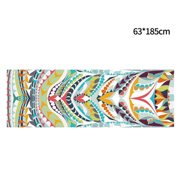 Portable Printed Non-slip Environmental Protection Yoga Mat Drape, Size: 185 x 63cm, Practitioner, Tibetan Green Lotus, Huilongqing, Mandolin, Green Lucky Elephant, Red Heart Lotus, Saint Golden Wolf, Sacred Heart Lotus, Century Lotus, Powder Bit Line ...