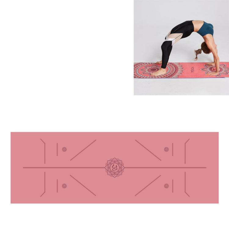 Portable Printed Non-slip Environmental Protection Yoga Mat Drape, Size: 185 x 63cm, Practitioner, Tibetan Green Lotus, Huilongqing, Mandolin, Green Lucky Elephant, Red Heart Lotus, Saint Golden Wolf, Sacred Heart Lotus, Century Lotus, Powder Bit Line ...
