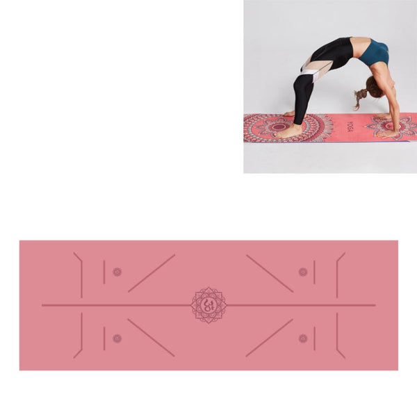 Portable Printed Non-slip Environmental Protection Yoga Mat Drape, Size: 185 x 63cm, Practitioner, Tibetan Green Lotus, Huilongqing, Mandolin, Green Lucky Elephant, Red Heart Lotus, Saint Golden Wolf, Sacred Heart Lotus, Century Lotus, Powder Bit Line ...