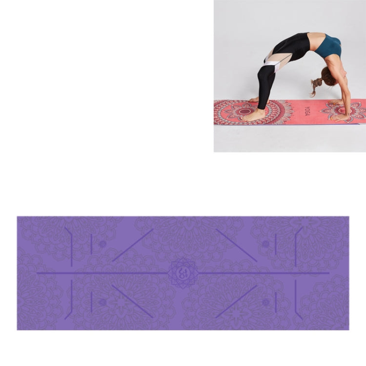 Portable Printed Non-slip Environmental Protection Yoga Mat Drape, Size: 185 x 63cm, Practitioner, Tibetan Green Lotus, Huilongqing, Mandolin, Green Lucky Elephant, Red Heart Lotus, Saint Golden Wolf, Sacred Heart Lotus, Century Lotus, Powder Bit Line ...