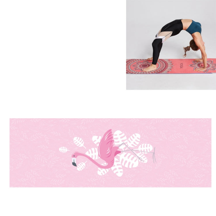 Portable Printed Non-slip Environmental Protection Yoga Mat Drape, Size: 185 x 63cm, Practitioner, Tibetan Green Lotus, Huilongqing, Mandolin, Green Lucky Elephant, Red Heart Lotus, Saint Golden Wolf, Sacred Heart Lotus, Century Lotus, Powder Bit Line ...