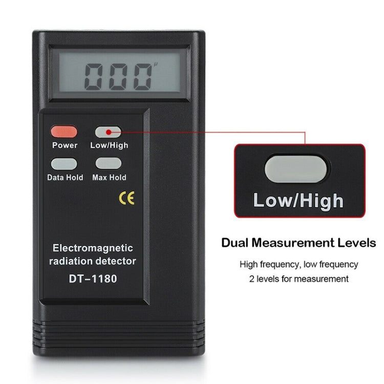 DT-1180 Electromagnetic Radiation Detector Measuring Range 50-1999V/M Electromagnetic Wave Radiation Protection Detector, DT-1180