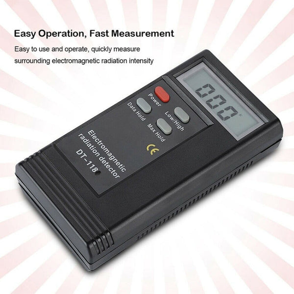 DT-1180 Electromagnetic Radiation Detector Measuring Range 50-1999V/M Electromagnetic Wave Radiation Protection Detector, DT-1180