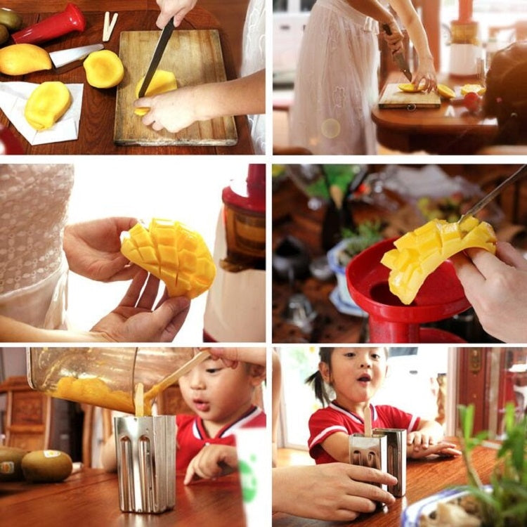 Stainless Steel DIY Ice Cream Mold Household Popsicle Ice Cream Mold, 6 Flat Head Double Grooves, 6 Round Head Double Grooves, 3 Flat 3 Round Head Double Grooves, 6 Watermelon Cups Double Slot