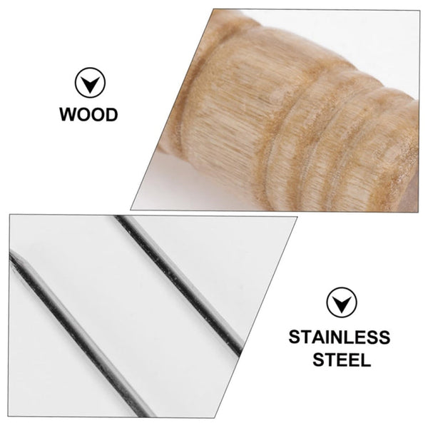 Stainless Steel Barbecue Skewers Barbecue Fork U-shaped Barbecue Fork, Spec: 6pcs + 2  Sweeps