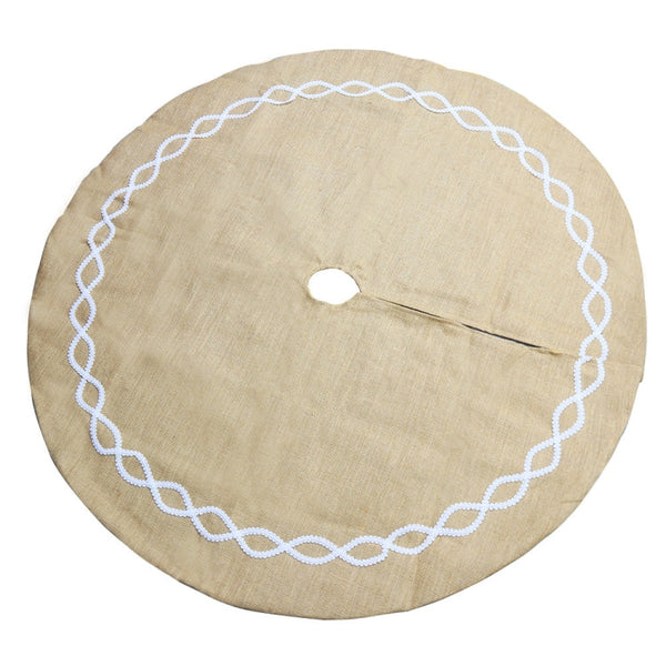 Christmas Decorations Jute Cloth Tree Skirt Tree Bottom Decoration Christmas Tree Apron