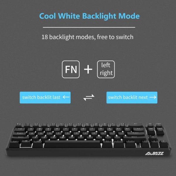 Ajazz K680T Mini USB Wired Dual-mode Charging 68-keys Laptop Bluetooth Mechanical Keyboard, Cable Length: 1.6m