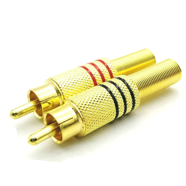 30 PCS RCA Lotus Head AV Audio and Video Plug Plum Blossom Plug Lotus Head RCA Head, 30pcs