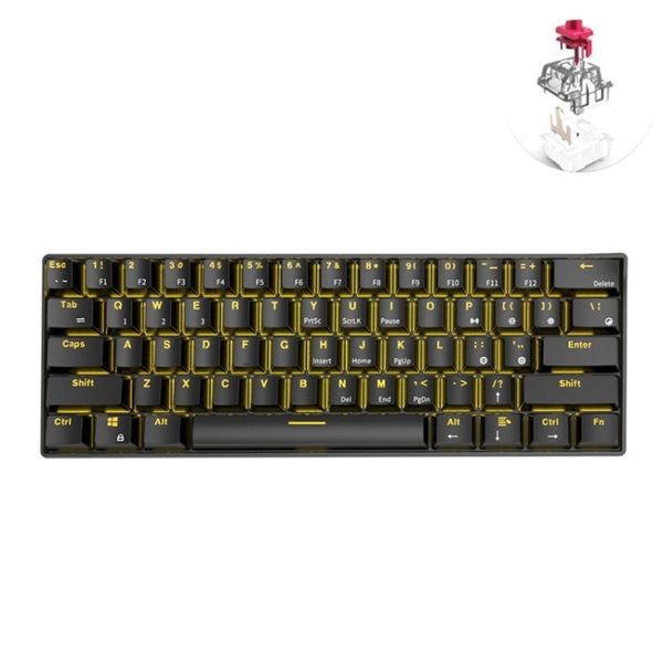 RK61 61 Keys Bluetooth / Wireless Dual Modes Tablet Mobile Gaming Mechanical Keyboard, Cable Length: 1.5m