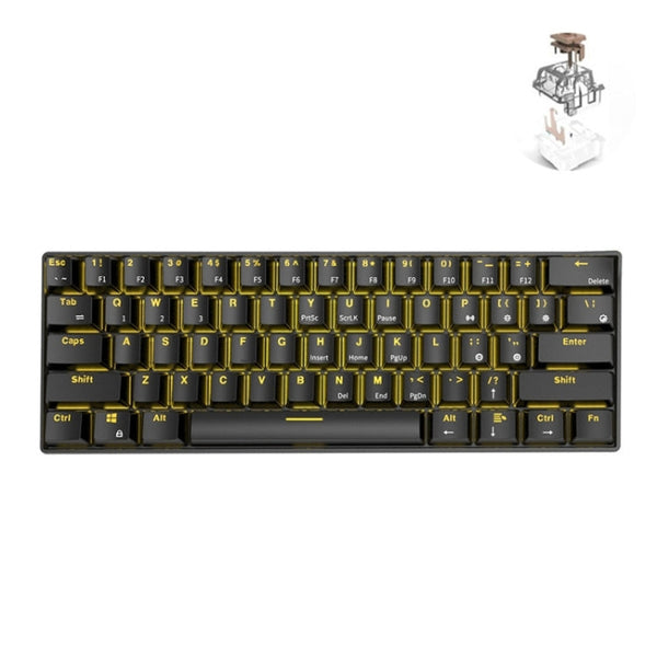 RK61 61 Keys Bluetooth / Wireless Dual Modes Tablet Mobile Gaming Mechanical Keyboard, Cable Length: 1.5m