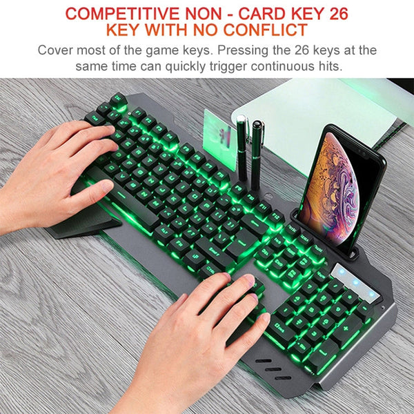 618 Internet Cafe Game Manipulator Keyboard and Mouse Set, Cable Length: 1.6m