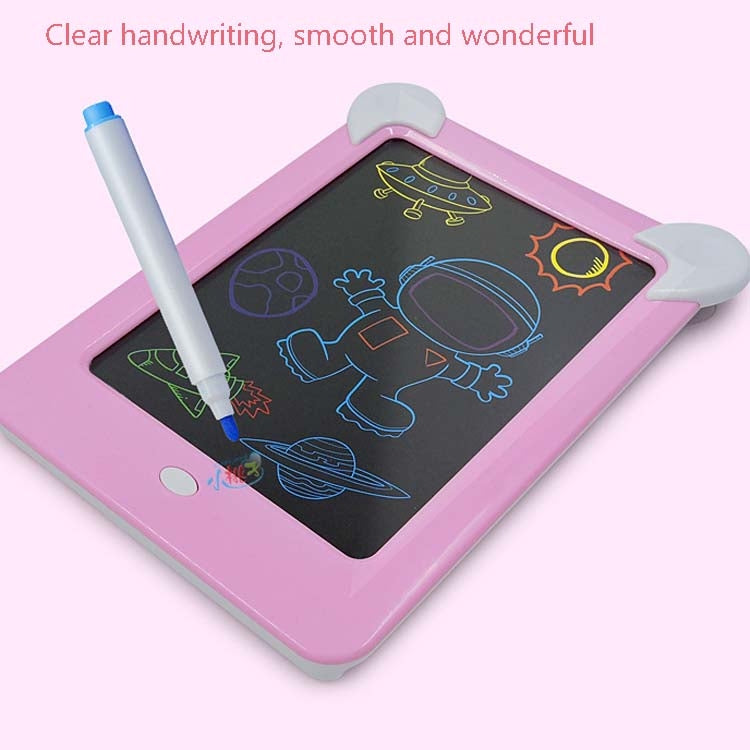 LED Luminous Drawing Board Electronic Fluorescent Writing Board Children Light Painting Message Board, Blue, Pink