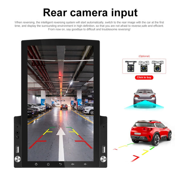 9.7 inch Vertical Screen HD 2.5D Glass Car MP5 Player Android Navigation All-in-one Machine