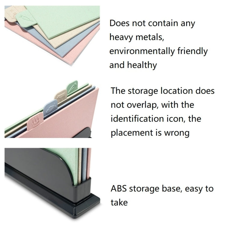 Wheat Straw Classification Cutting Board Set Multi-purpose Non-slip Cutting Board, Wheat Straw