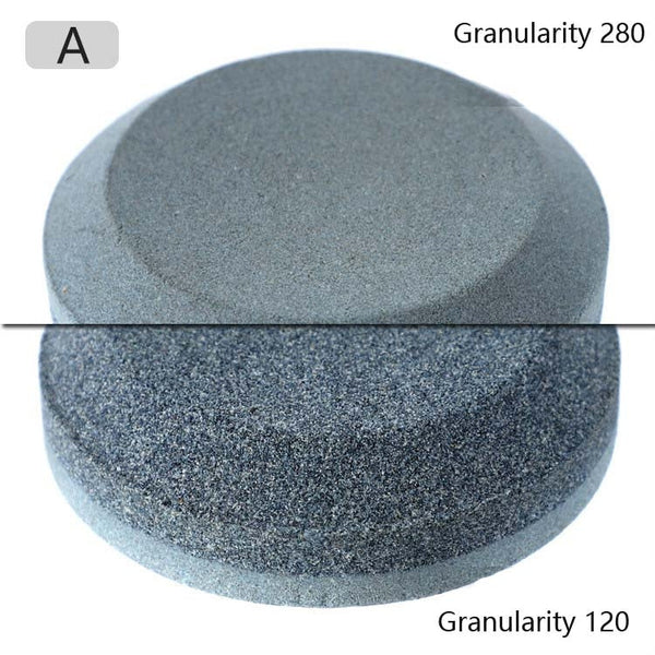 2 PCS Double-Sided Whetstone Kitchen Knives Round Knife Sharpener, Style:B, A, B