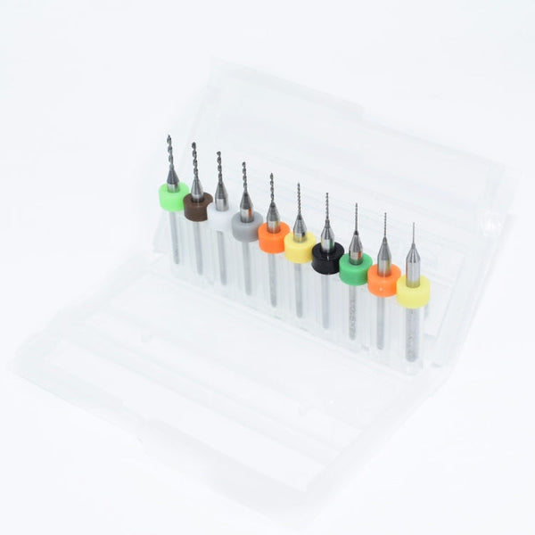 10pcs 0.3mm to 1.2mm PCB mini drill Bit tungsten steel carbide for print circuit board cnc drill Bits Machine, 0.3-1.2mm