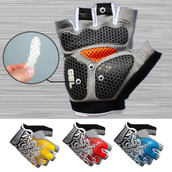 Cycling Shock Absorbing Anti-Slip Gloves Fitness Weight Lifting Training Half-finger Gloves, M, L, XL