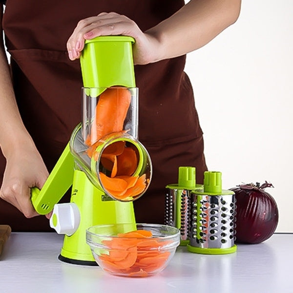 Multifunctional Electric Fruit Vegetable Slicer Cutter Carrot Potato Cutting Machine Stainless steel Blade Salad Chopper, Random Color Delivery