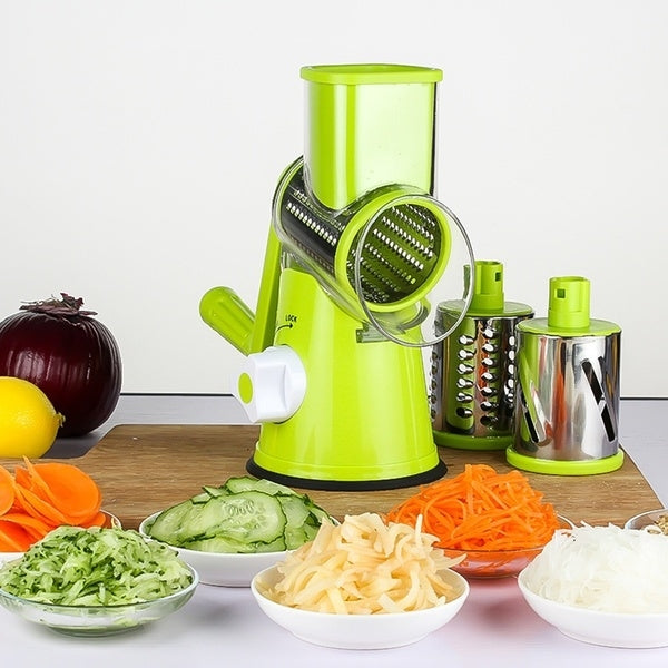 Multifunctional Electric Fruit Vegetable Slicer Cutter Carrot Potato Cutting Machine Stainless steel Blade Salad Chopper, Random Color Delivery
