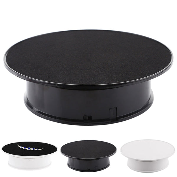 20cm 360 Degree Electric Rotating Turntable Display Stand for Photography Max Load 1.5kg video shooting props Turntable, 20cm/Powered by Battery(W+B), 20cm/Powered by Battery(B), 20cm/Powered by Battery(W)