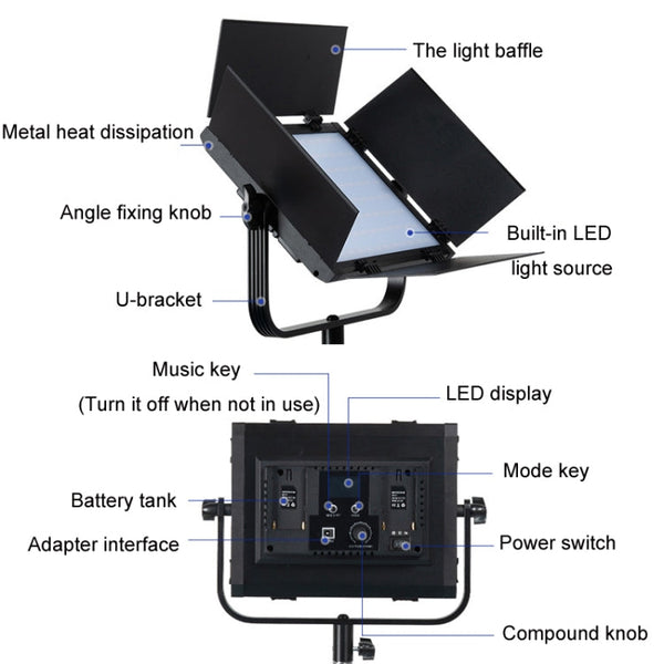 50W RGB Photography Fill Light For Live Broadcast Studio