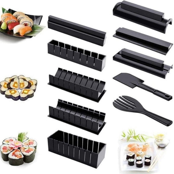 10 PCS/Set DIY Sushi Seaweed Rice Ball Making Mold, 10 PCS/Set