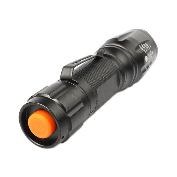T02 Pen Clip Mini Flashlight T6 Telescopic Zoom Led Flashlight Outdoor Waterproof Long Shot Glare Flashlight