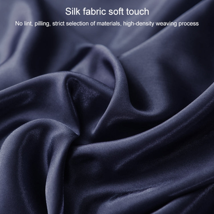 Home Ice Silk Simulation Silk Four-Piece Pillowcase Flat Sheet Fitted Sheet Set
