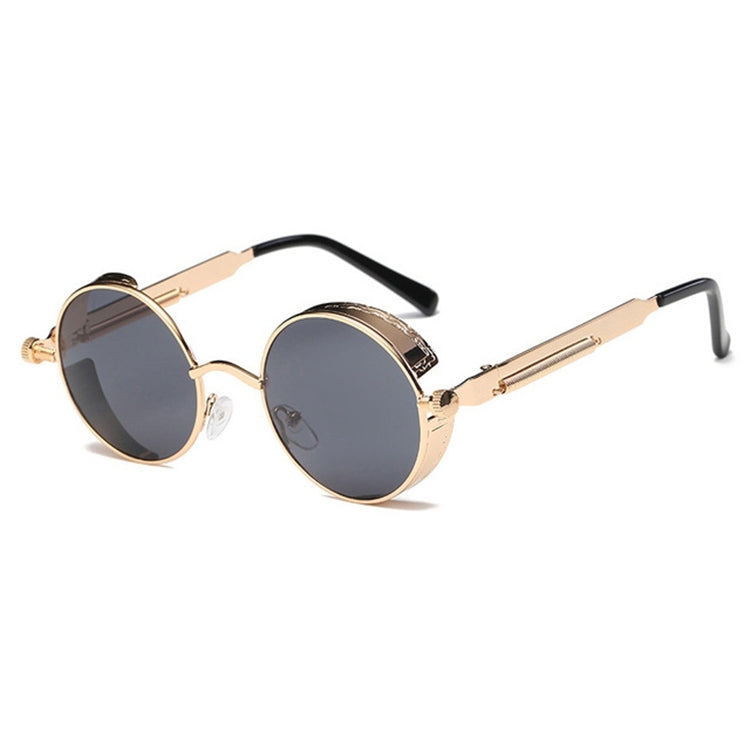 Metal Round Frame Steampunk Retro Sunglasses for Men Women
