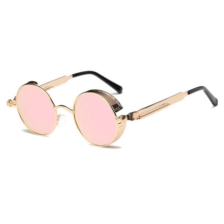 Metal Round Frame Steampunk Retro Sunglasses for Men Women