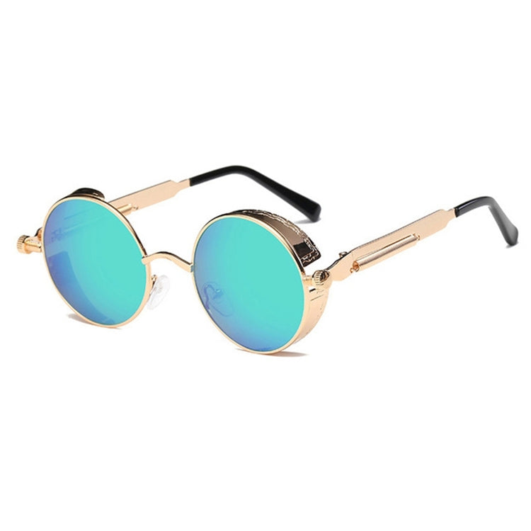 Metal Round Frame Steampunk Retro Sunglasses for Men Women
