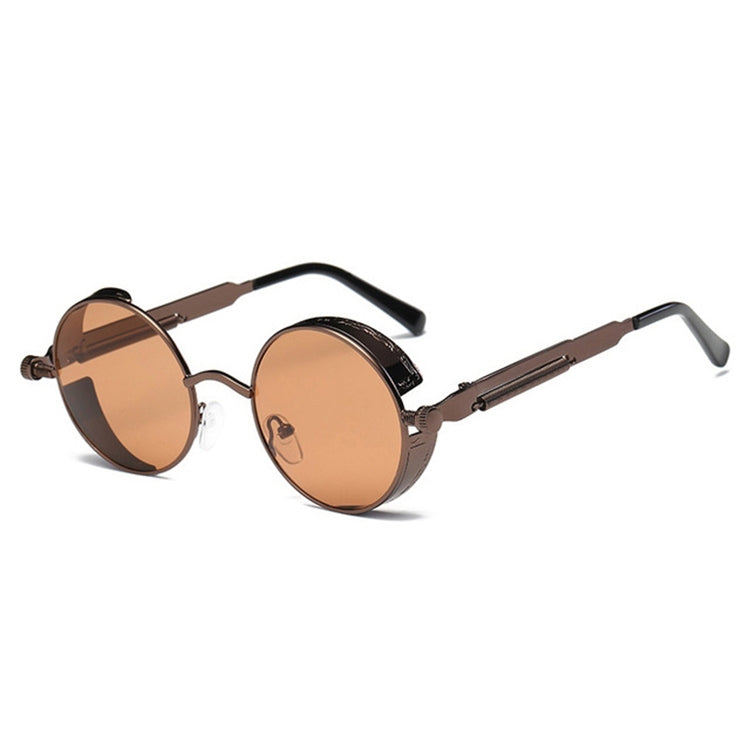Metal Round Frame Steampunk Retro Sunglasses for Men Women