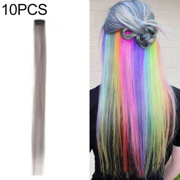 10 PCS Chemical Fiber Wig One-Step Gradient Color Single Card Wig, 24inches