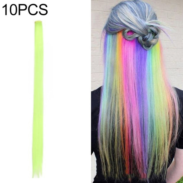 10 PCS Chemical Fiber Wig One-Step Gradient Color Single Card Wig, 24inches